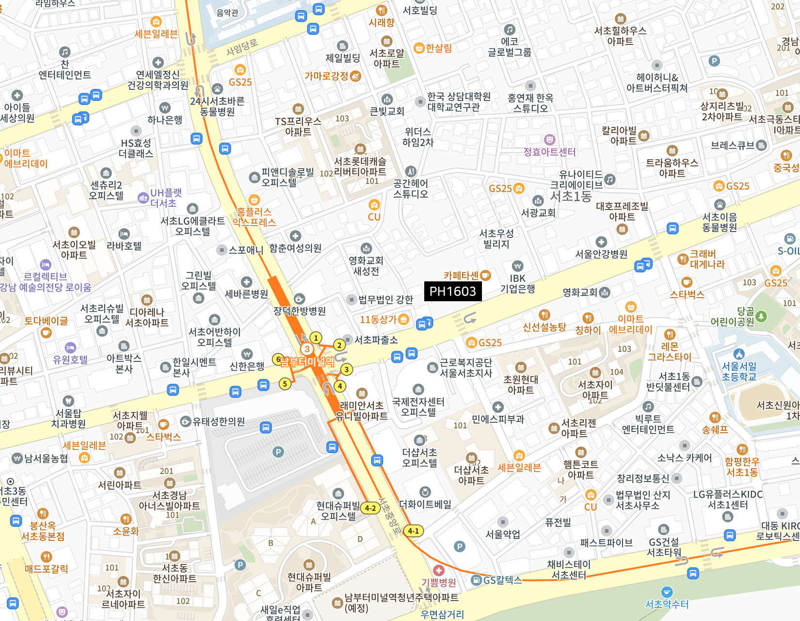서초 ph1603 map